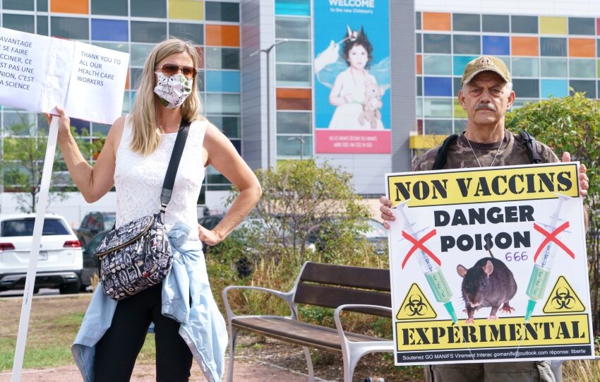  جریمه‌های سنگین برای معترضان ضدواکسن در کبک