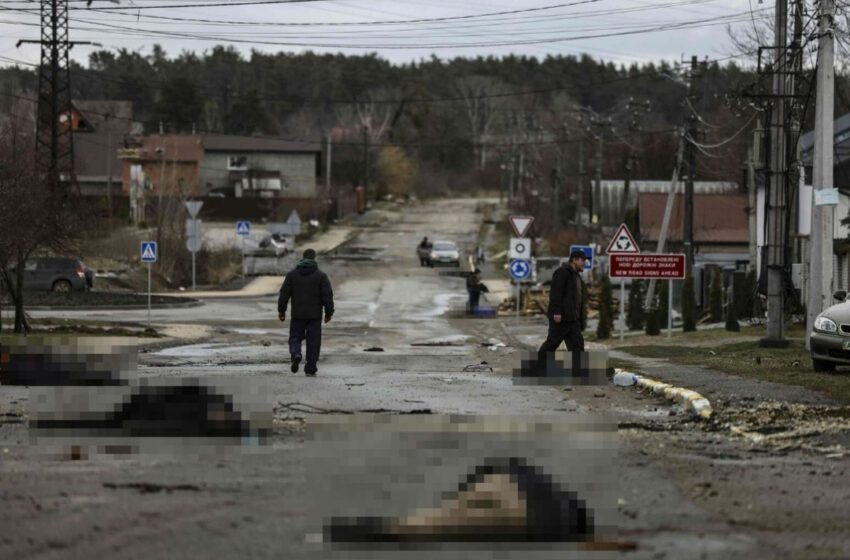  اوکراین روسیه را به قتل عام متهم می کند. شهری که پر از اجساد است