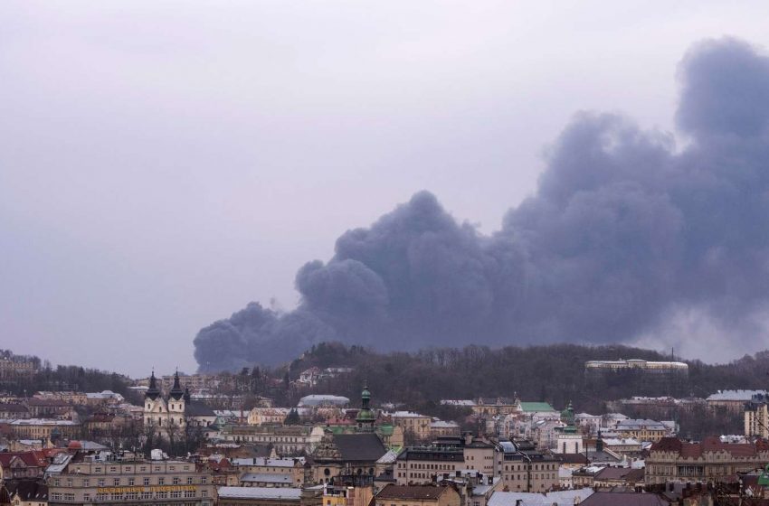  صدای انفجار در شهر lviv در غرب اوکراین
