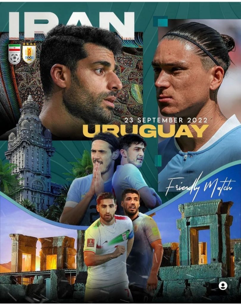 Poster of the national team to meet Uruguay